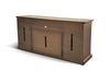 Karve Brown TV Console With Fireplace