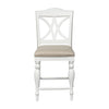 Borpadale 2 White Slat Back Counter Chairs