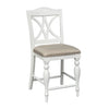 Borpadale 2 White Slat Back Counter Chairs