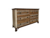 Amboli Antique 6 Drawer Hand Distressed Wood Dresser