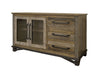 Chawl Loft Two Tone Gray Brown 3 Drawer Buffet
