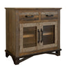 Chawl Loft Two Tone Gray Brown 2 Drawer Server