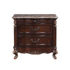 Adur Cherry Nightstand with Marble Top