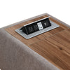 Badewadi Light Gray Fabric 6pc Sectional with Storage Console
