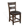 Alas 2 Dark Brown Mahogany Ladder Back Barstools