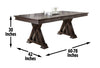 Mangoli Merlot Cherry 5pc Dining Room Set