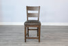 Alas 2 Dark Brown Mahogany Ladder Back Barstools