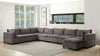Badewadi Light Gray Fabric 8pc Sectional