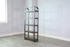 Alas Tobacco Bookcase with Metal Frame