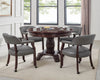 Mangnoor Cherry Gray Brown Top 5pc Dining Game Table Set