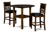 Majale Brown PU 42 Inch 3pc Counter Height Set