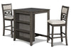Majale Gray 30 Inch 3pc Counter Height Set