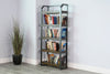 Alas Tobacco Bookcase with Metal Frame