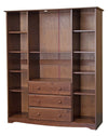 Khupire Mocha 8 Small and 1 Large Shelf Wardrobe