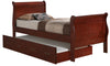 Ghungur Cherry Twin Trundle 2pc Bedroom Set with Two Drawer Nightstand