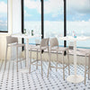 Bubnal 2 Light Grey Stackable Bar Stools