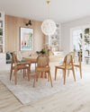 Hirawade 2 Nature Cane Round Dining Chairs