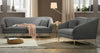 Kurtanwadi Grey Velvet 2pc Living Room Set