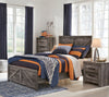 Kurkunde Gray Wood 2pc Bedroom Set With Full Panel Bed