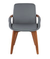 Grey Faux Leather 5pc Dining Room Set
