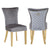 Chimane 2 Gray Gold Leg Dining Chairs