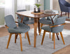 Grey Faux Leather 5pc Dining Room Set