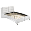 White 2pc King Platform Bedroom Set