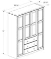 Khupire Mocha 8 Small and 2 Large Shelf Wardrobe