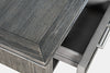 Lolane Platinum Chevron 3 Drawer USB Charging Desk