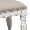 Asalaj Antique White Weathered Bark Accent Bench