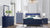 Handewadi Blue 4pc Bedroom Set With Queen Bed