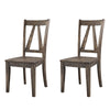 Halkarni Walnut Wood 5pc Dining Set with Side Chairs