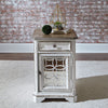 Asalaj Antique White Chair Side Table
