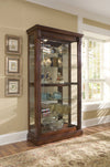 Malapude Medallion Cherry Two Way Sliding Door Curio