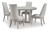 Are Nimbus Grey Round To Oval Pedestal Table