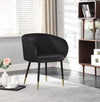 Navaraswadi Black Velvet Dining Chair