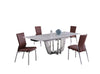5pc Dining Set With Extendable Marble Table