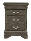 Ghungur Gray Queen Sleigh 2pc Bedroom Set with Three Drawer Nightstand