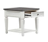 Jainyal Wirebrushed White Drawer End Table