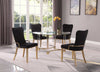 Brushed Gold Black 5pc Dining Room Set