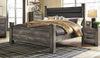 Kurkunde Gray 2pc Bedroom Set With King Upholstered Bed