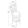 Panori Brown Grid Back Swivel Bar Stool