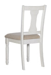 Kalamwadi 2 Light Tan Vanilla White Side Chairs