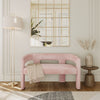 Mhalasvade Pink Upholstered Sculpture Bench