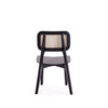 Hirawade 4 Black Nature Cane Square Dining Chairs