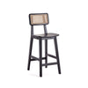 Hirawade 2 Black Nature Cane Counter Height Stools