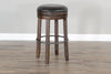 Alas Dark Brown 3pc Pub Table Set With Stools