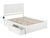 Nexus White King Bed with Flat Panel Foot Board and 2 Urban Drawers