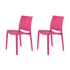 Bubnal 4 Fuchsia Stackable Dining Chairs
