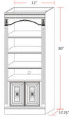 Madyal Brown 32 Inch Open Top Bookcase